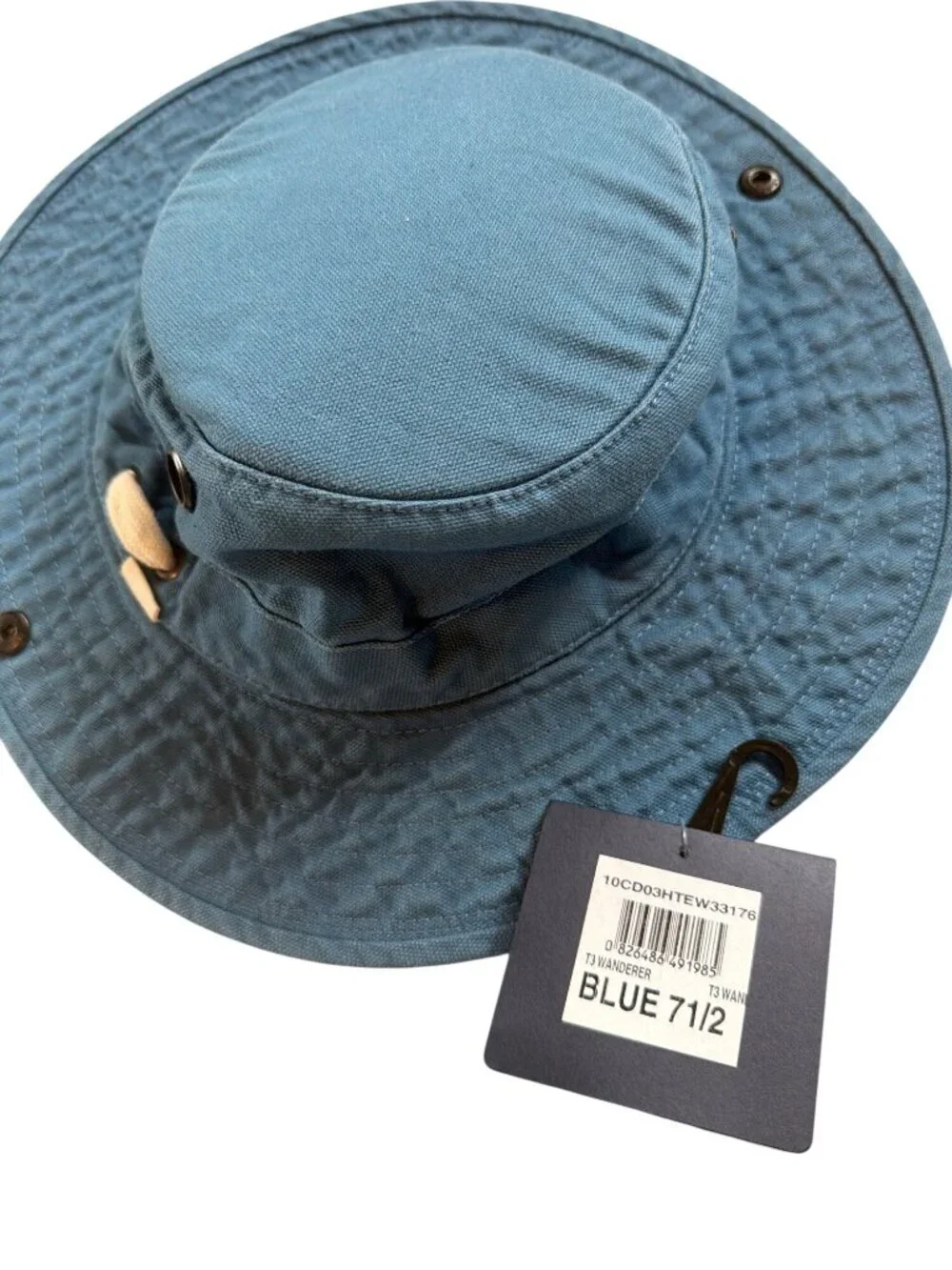 NWT Tilley T3 Wanderer Bucket Hat Blue Large 7.5cm  MSRP$99.00